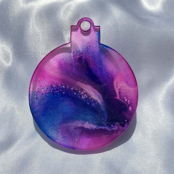 Colgante Esfera de Tonos azul violetas fucsia 2