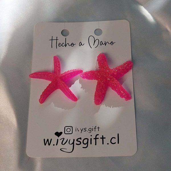 Aros Estrella de mar Fucsia